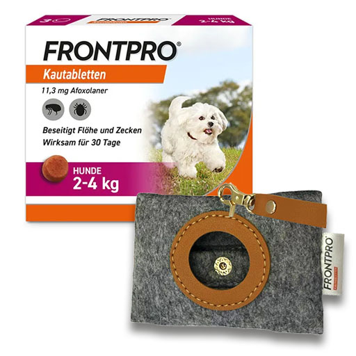 FRONTPRO 11 mg Kautabletten f. Hunde 2-4 kg<sup> 6</sup>  3 St