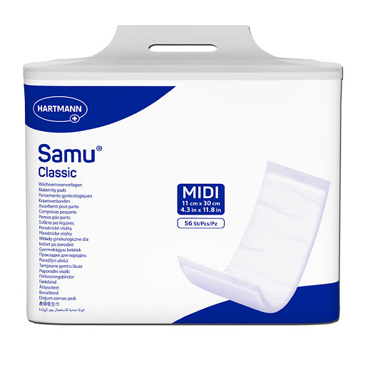 SAMU Wöchnerinnen Vorlagen Classic midi 11x30 cm 56 St