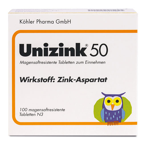 UNIZINK 50 magensaftresistente Tabletten* 100 St
