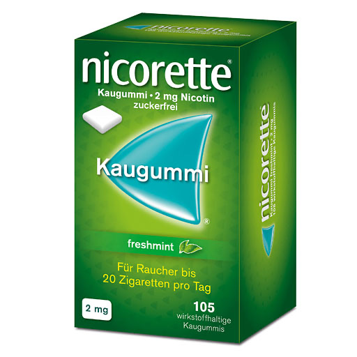 nicorette® Kaugummi freshmint, 2 mg Nikotin* 105 St