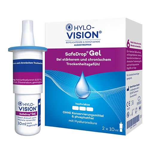 HYLO-VISION SafeDrop Gel Augentropfen 2x10 ml