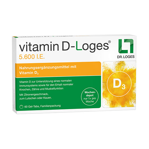 VITAMIN D-LOGES 5.600 I. E. Wo. Depot Kautabl. Fam. Pa 60 St  
