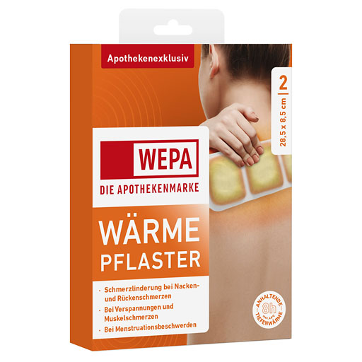 WÄRMEPFLASTER Nacken/Rücken 8,5x28,5 cm WEPA 2 St