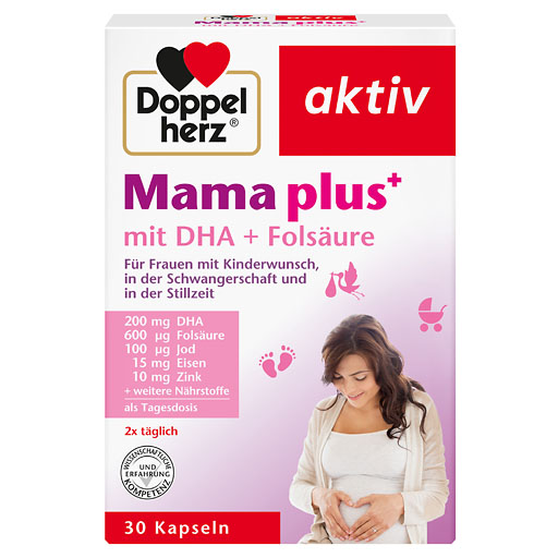 DOPPELHERZ Mama plus mit DHA+Folsäure Kapseln 30 St  