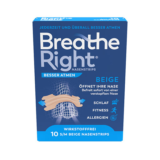 BESSER Atmen Breathe Right Nasenpfl. normal beige 10 St