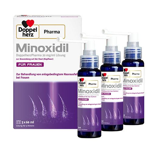 MINOXIDIL DoppelherzPharma 20mg/ml Lsg. Anw. Haut Frau* 3x60 ml