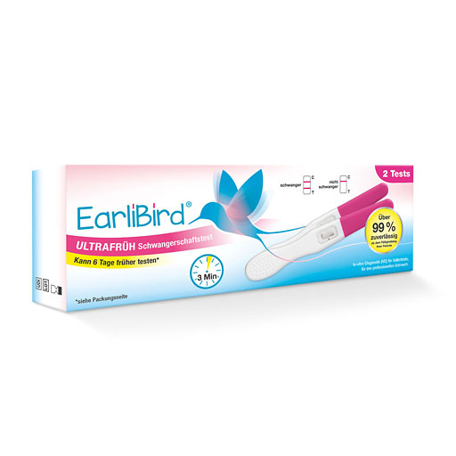 EARLIBIRD Ultrafrüh Schwangerschaftstest Urin Do. P 2 St